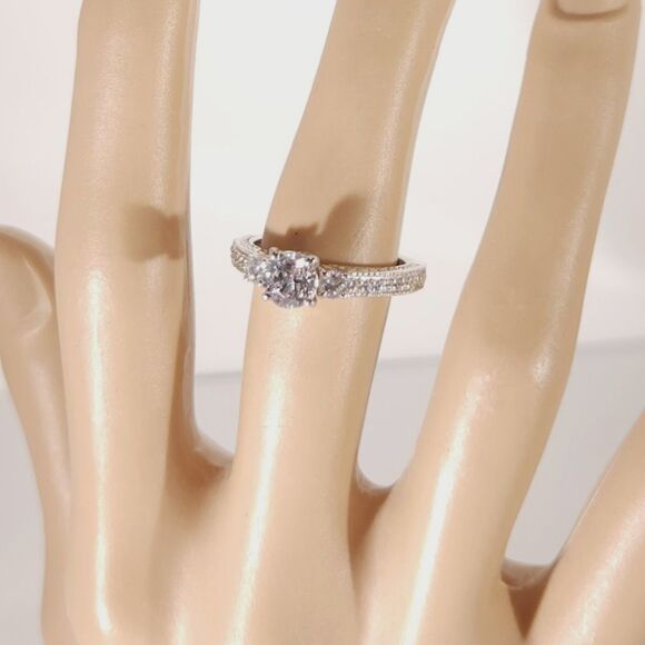 Simulated Diamond Ring J Francis SWAROVSKI 2 Carats tw Size 9 - Picture 11 of 11